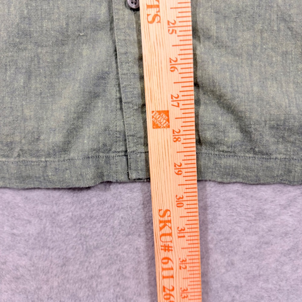 Kuhl‎ Mens XL Short Sleeve Button Down Shirt Olive Green Hemp Tencel 7486 - Picture 6 of 10